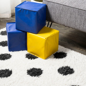 Pere Modern Charcoal Dot Shag Area Rug
